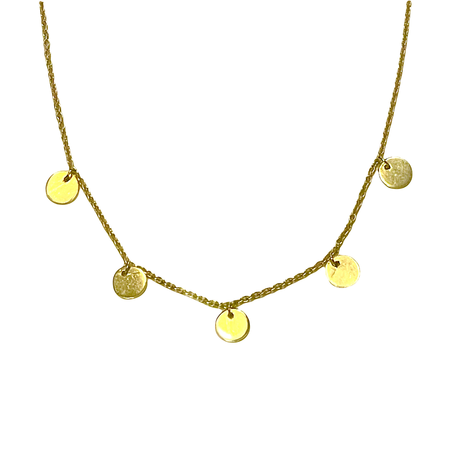 5 disc necklace