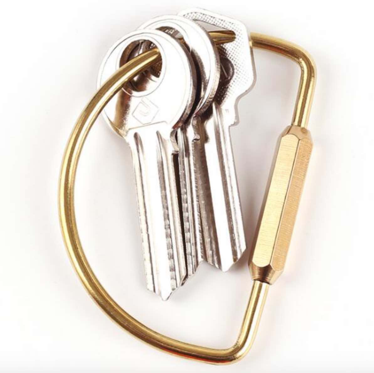 Brass keyring