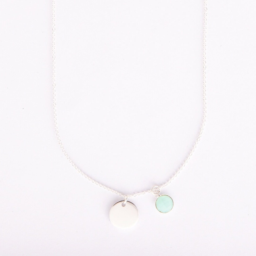 Gem and charm (aqua chalcedony)