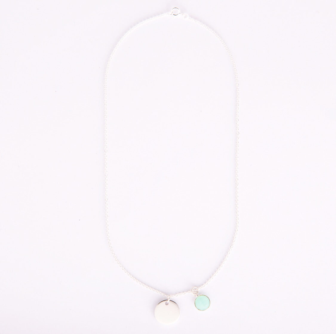 Gem and charm (aqua chalcedony)