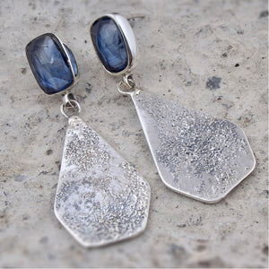 Kyanite and sterling silver earrings