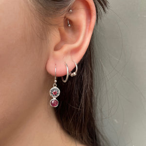 Dual stone earring