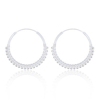 Bead wrapped hoops