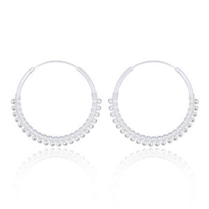 Bead wrapped hoops