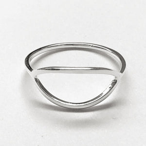 Sterling silver Open oval ring