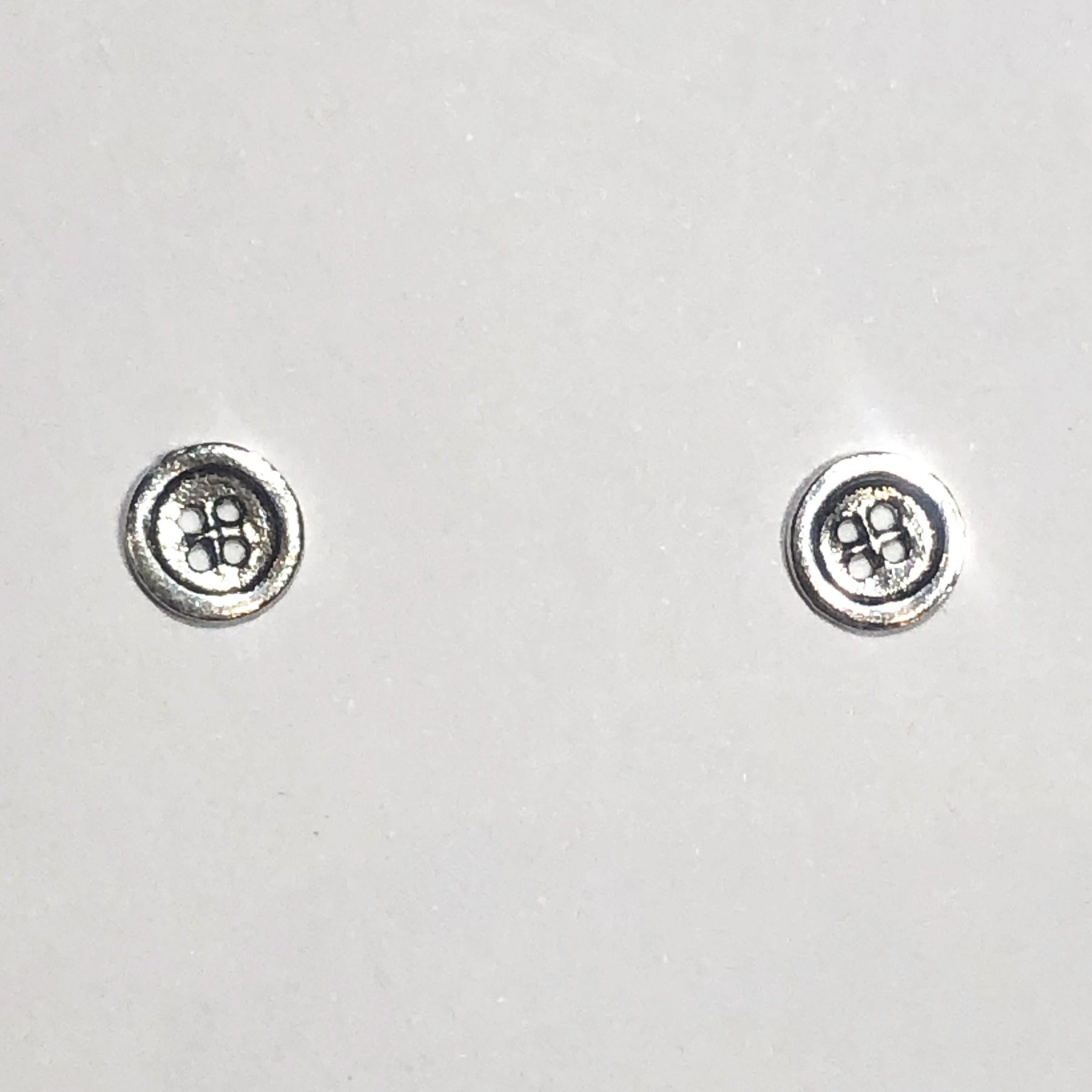 Sterling silver button studs