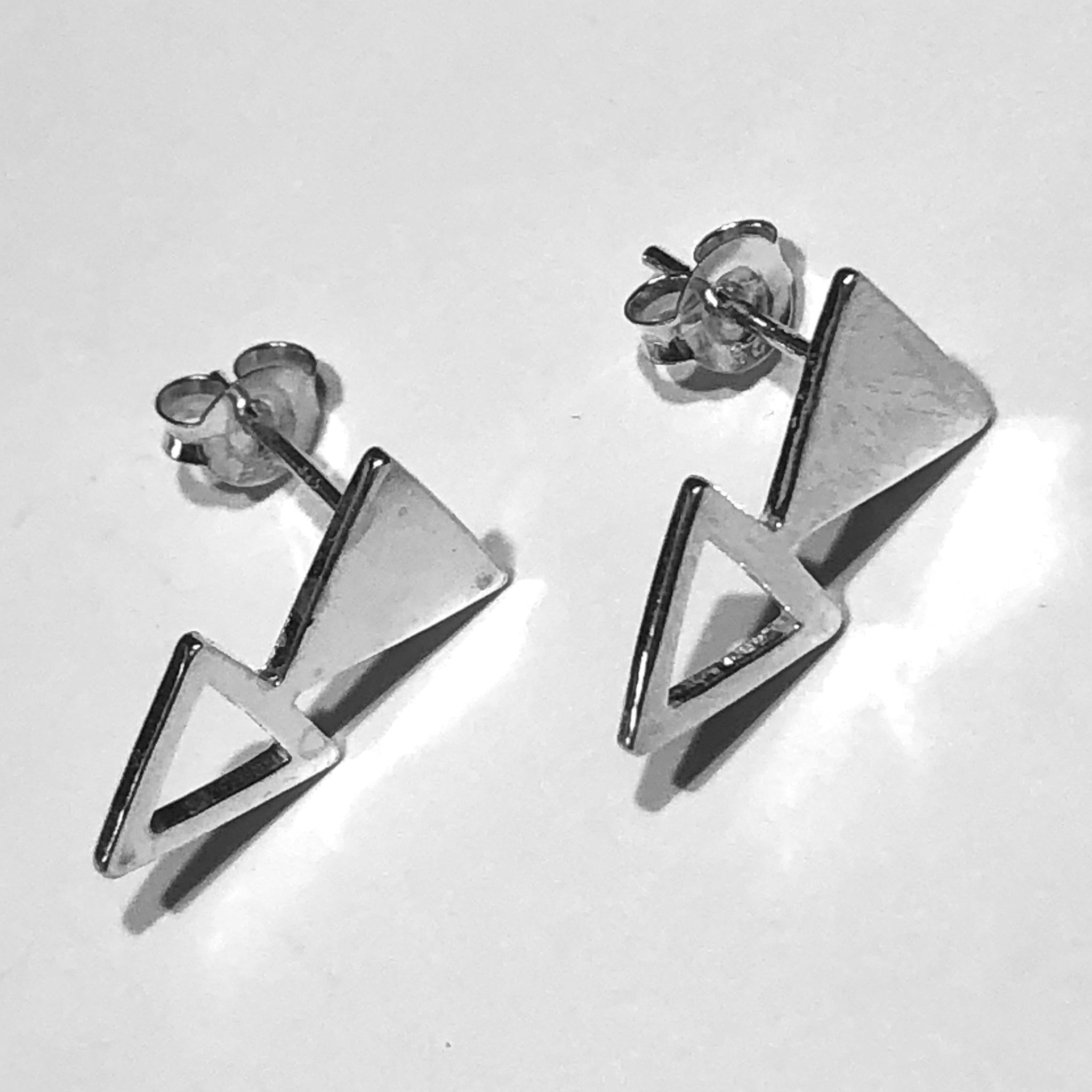 Double triangle earrings