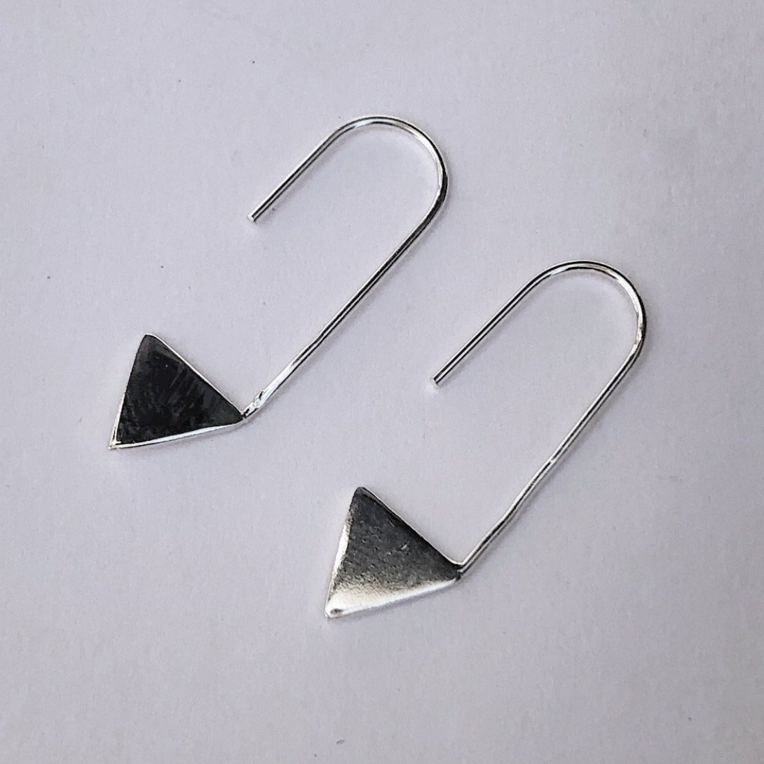 Triangle hanger earring