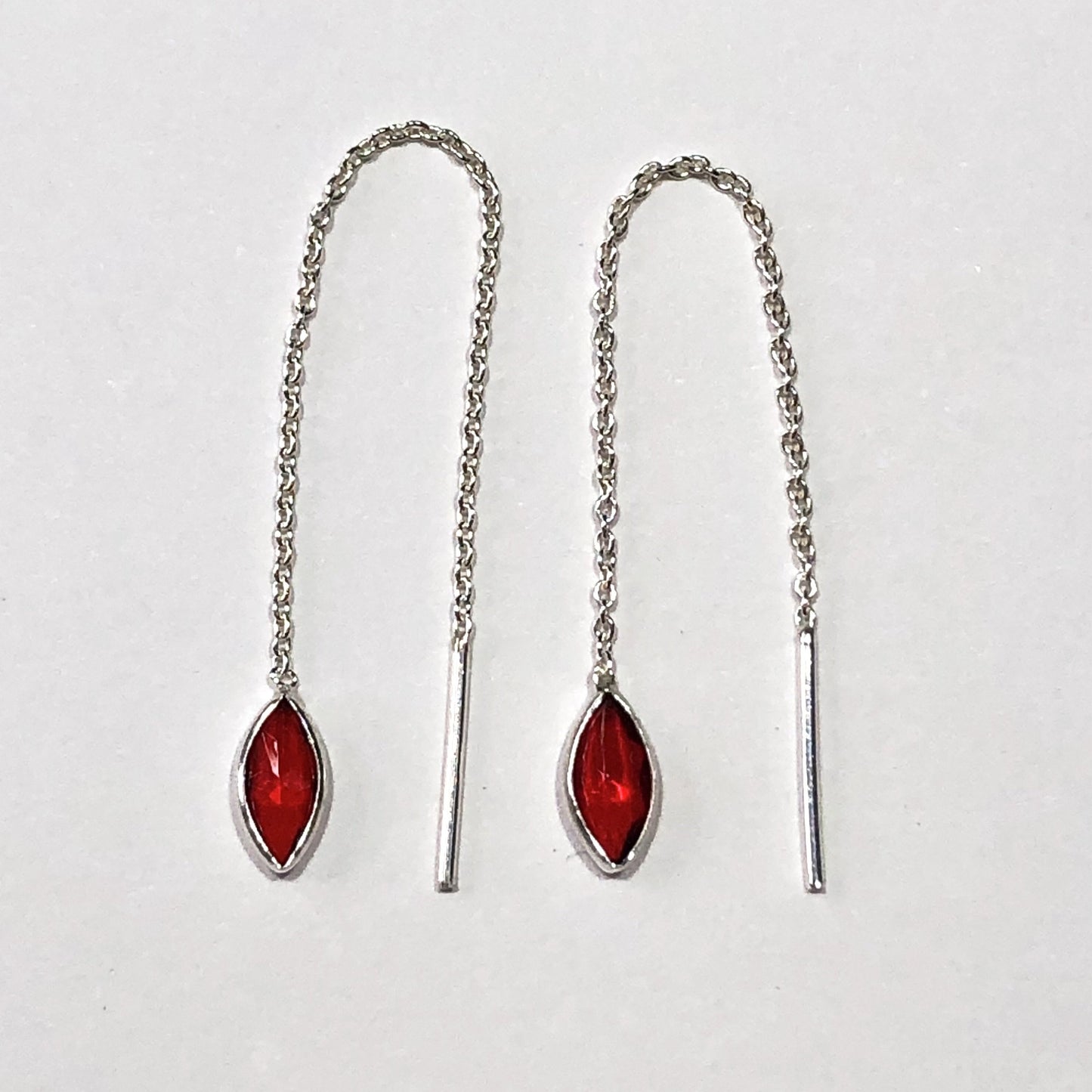 Crystal threader earrings