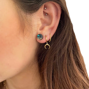 Paua shell stud earrings