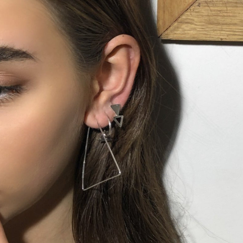 Double triangle earrings