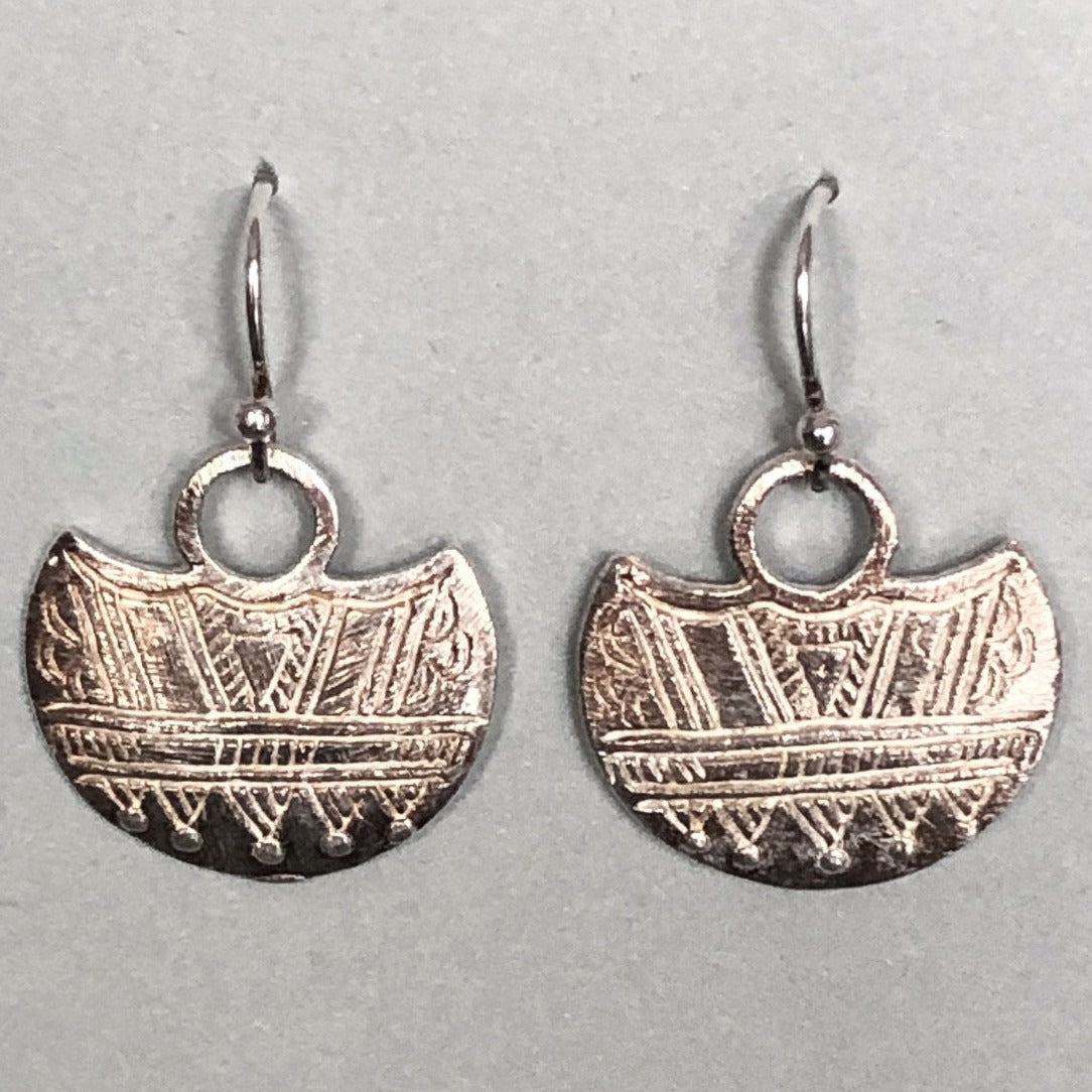 Tribal shield earring