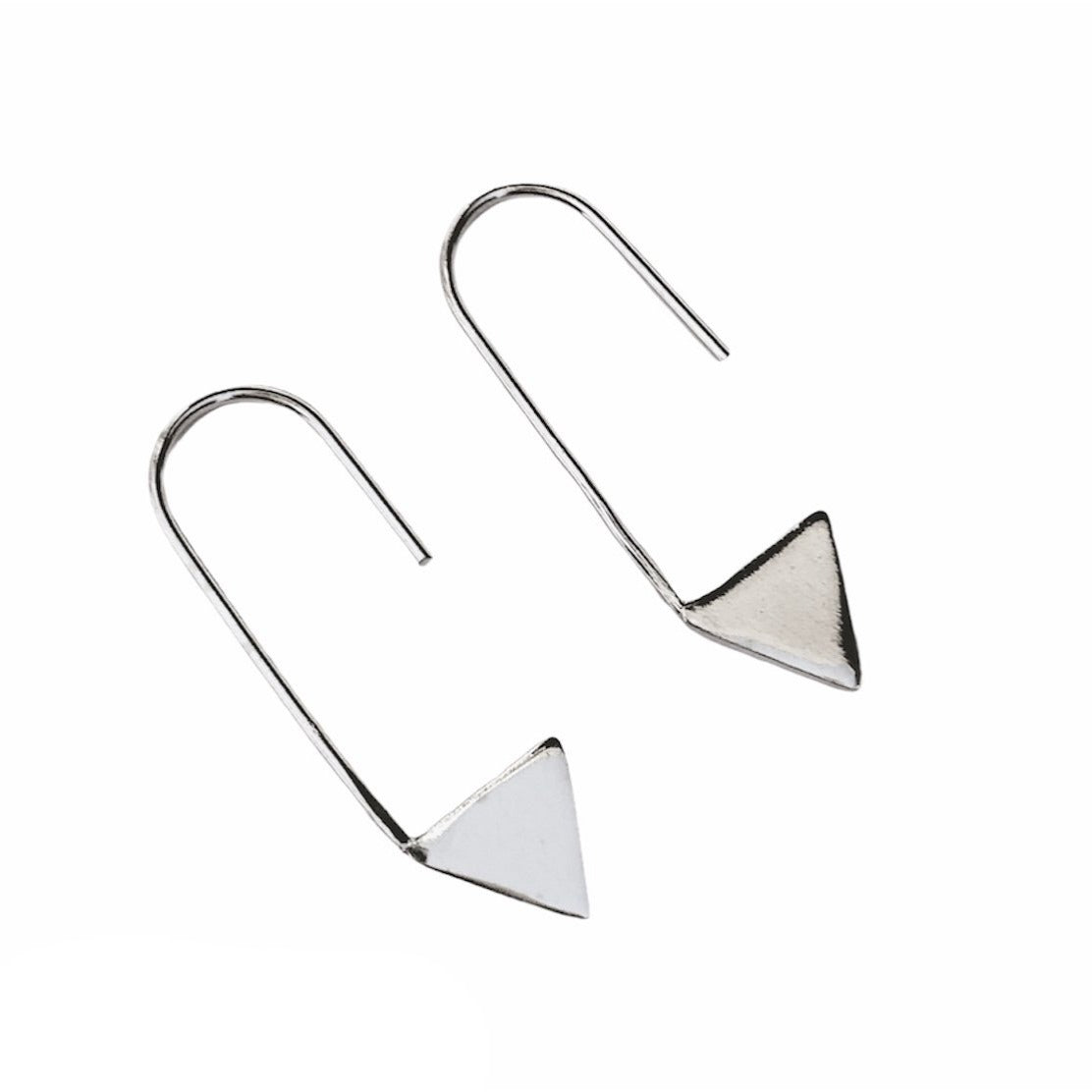 Triangle hanger earring