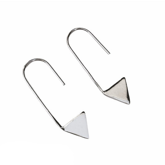 Triangle hanger earring