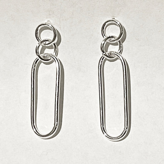 Triple link earring
