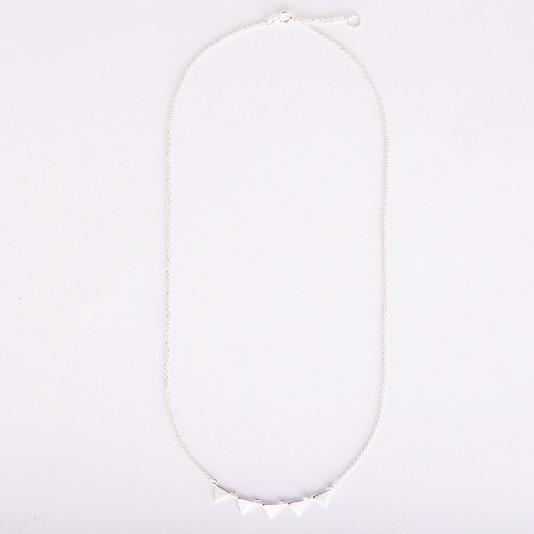 Silver bunting necklace