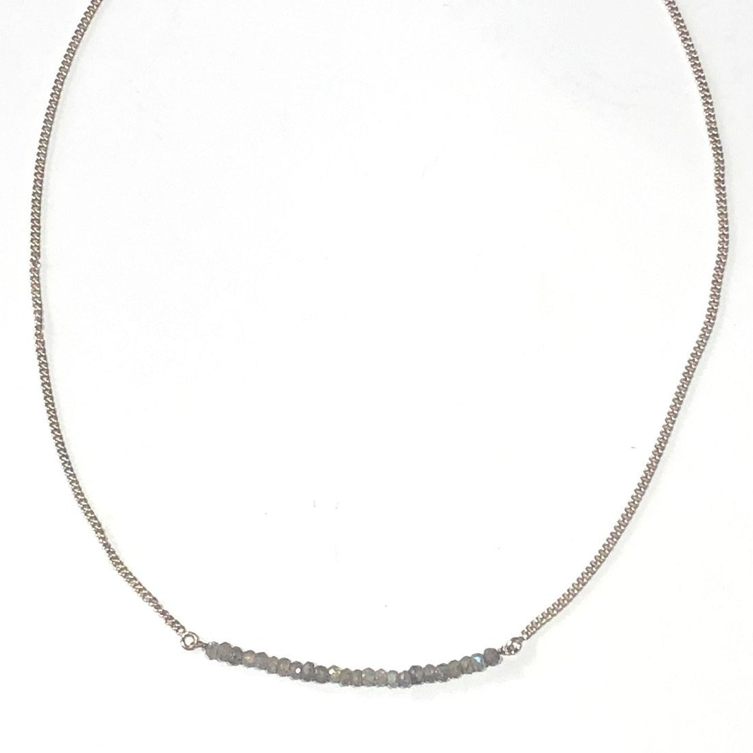 labradorite facet beads necklace