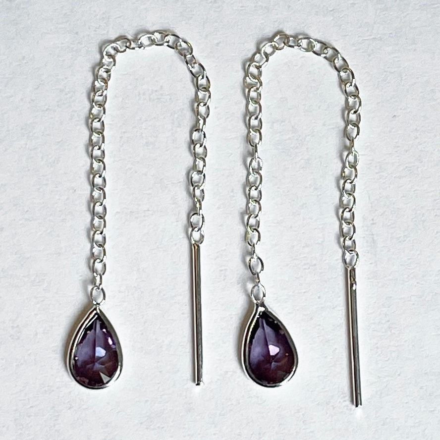 Crystal threader earrings
