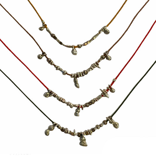 Silk and Silver Necklace