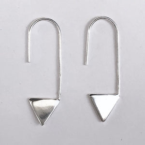 Triangle hanger earring