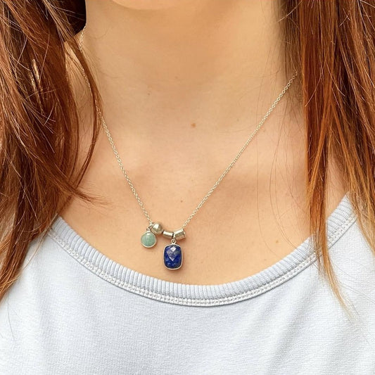 Double Gemstone necklace